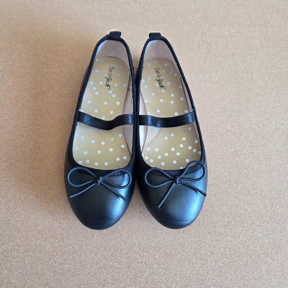 Cat & Jack Ballet Slip On Flats Dress Shoes in Black Girl's Size 11 - Picture 1 of 5